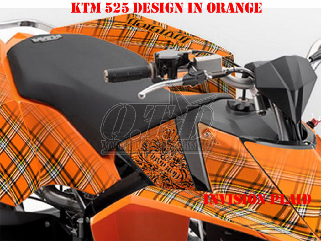 Invision Plaid Orange for KTM Quad SX/XC 450/505/525